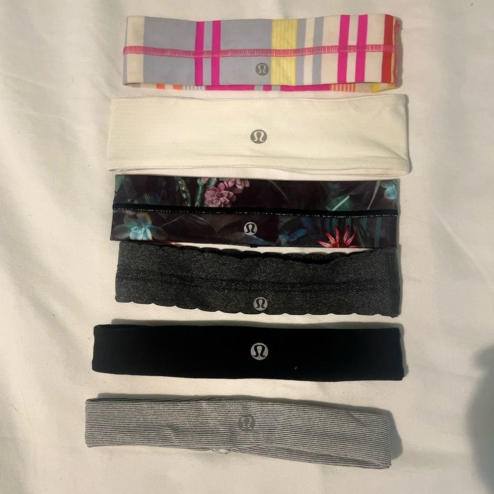 Lot of 6 Lululemon headbands